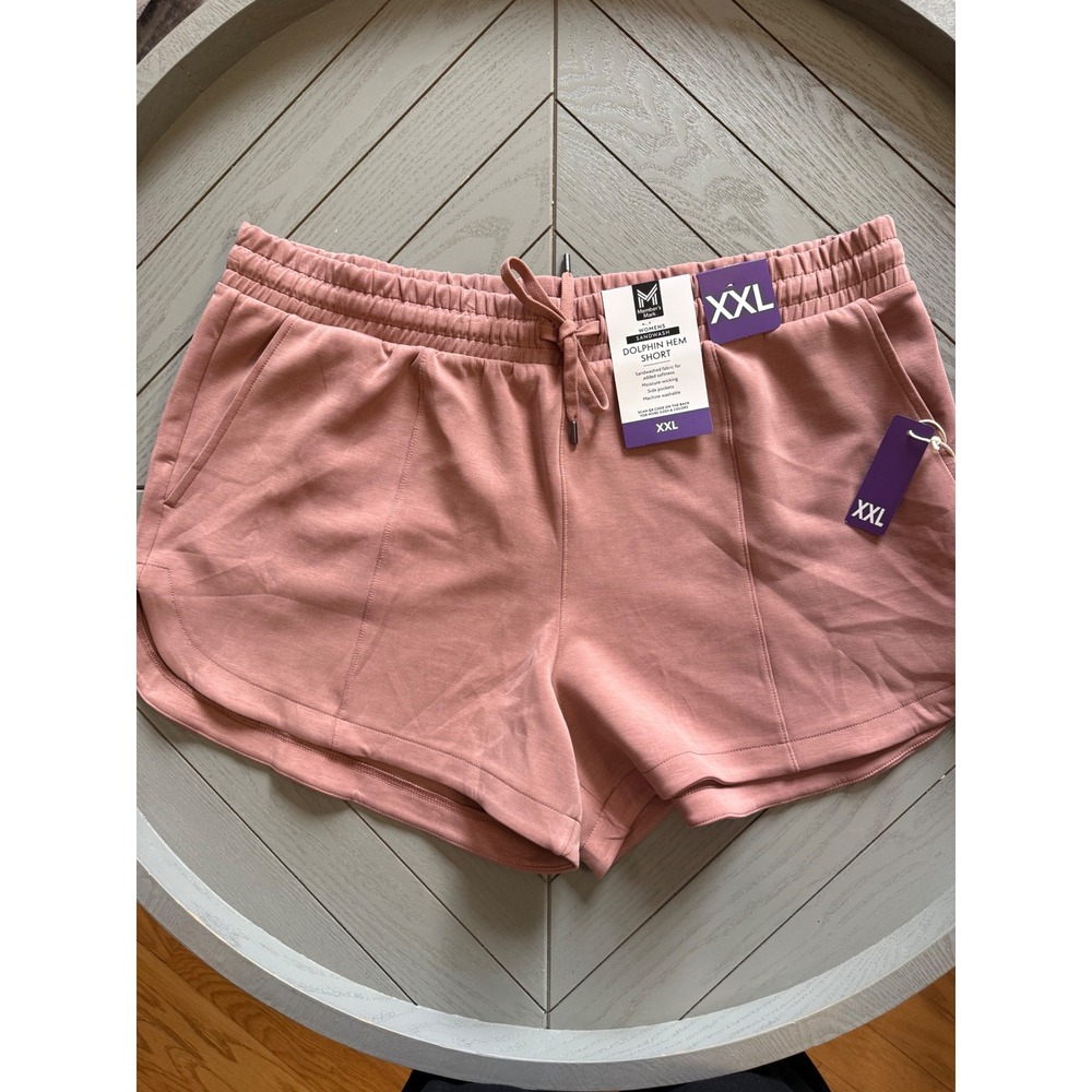 Member's Mark Sandwash Dolphin Hem Shorts XXL Pink Rose Mauve Recycled Modal NWT